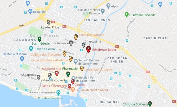 MAPS saint-pierre - résidence-babet